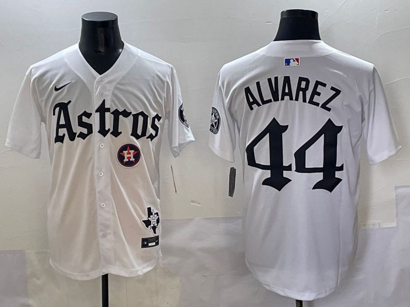 Men 2025 Houston Astros #44 Alvarez White Five generations Joint Name Nike MLB Jersey style 11->houston astros->MLB Jersey
